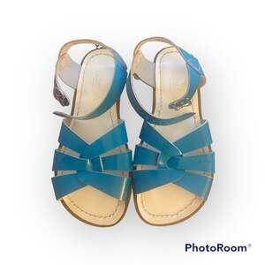Brand new salt water sandals original big kid 4 ladies 6 36 turquoise blue box